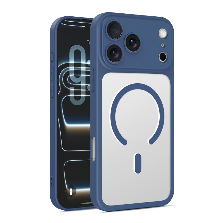 For iPhone 17 Pro Ultra-thin Frosted Magnetic TPU Hybrid PC Phone Case(Royal Blue)
