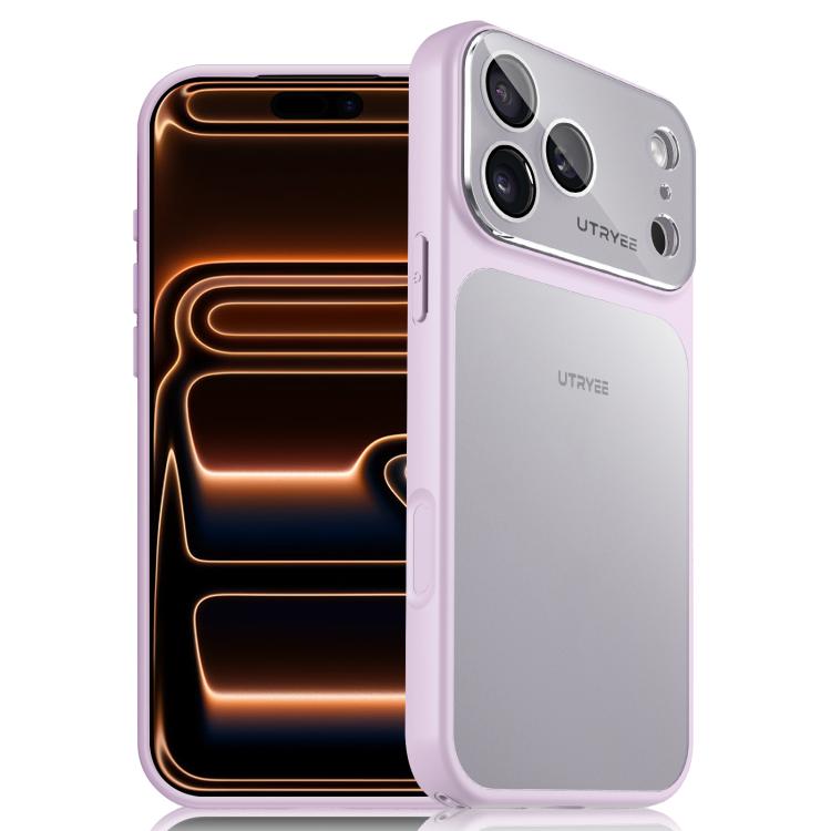 For iPhone 17 Pro UTRYEE Colorful Silver Magnetic Phone Case(Purple)
