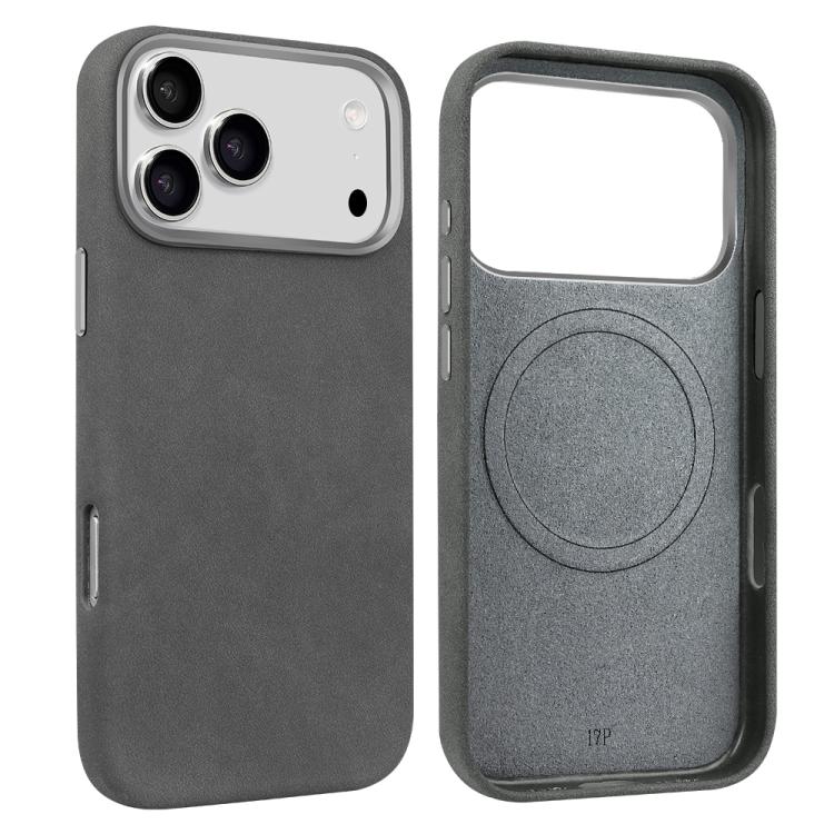 For iPhone 17 Pro VIETAO Suede MagSafe PU Leather Phone Case(Dark Grey)