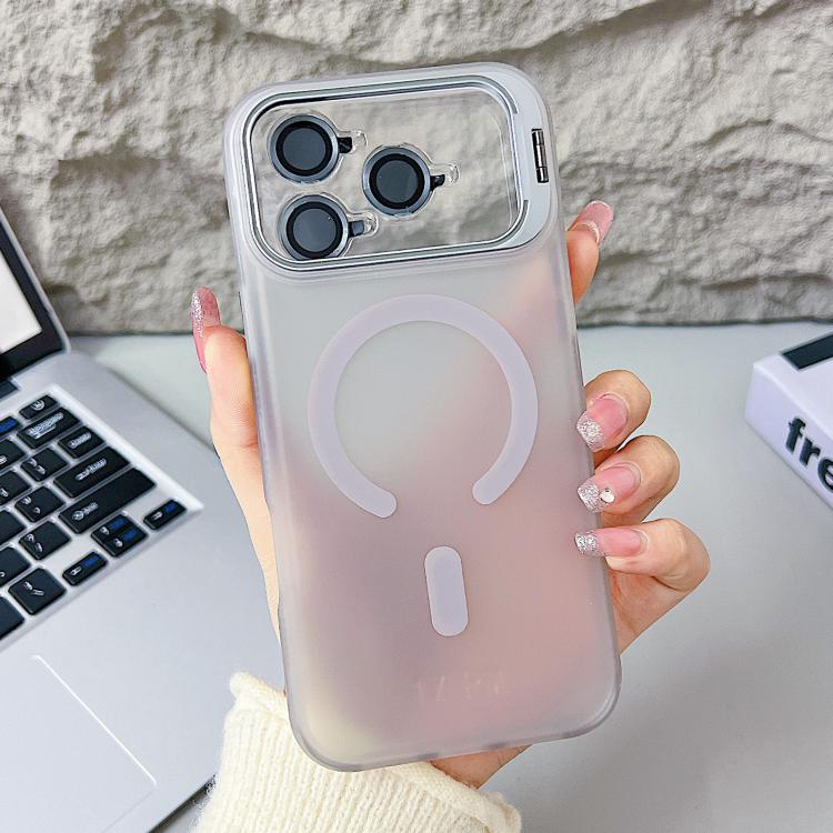 For iPhone 17 Pro Vitality Eagle Eye Lens Kickstand Magnetic Phone Case(Grey)