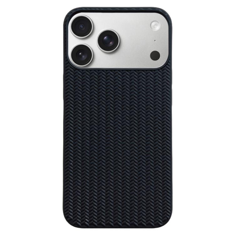 For iPhone 17 Pro Weave Texture TPU Phone Case(Black)