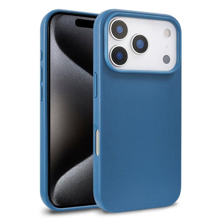 For iPhone 17 Pro Wheat Straw TPU Phone Case(Blue)