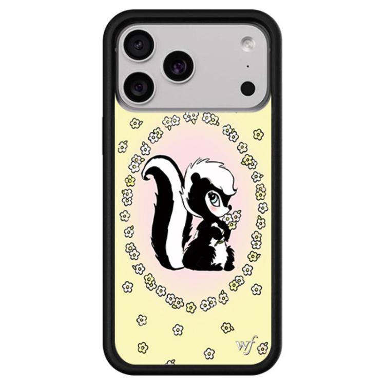 For iPhone 17 Pro WildFlow Cartoon Party Series Pattern Phone Case(Little Skunk)