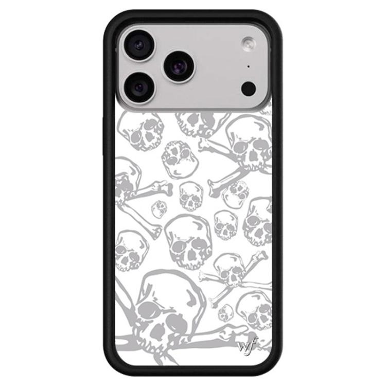 For iPhone 17 Pro WildFlow Clock Sheep Series Pattern Phone Case(Fashion Skulls)