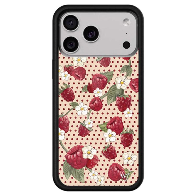 For iPhone 17 Pro WildFlow Clock Sheep Series Pattern Phone Case(Raspberry Dots)