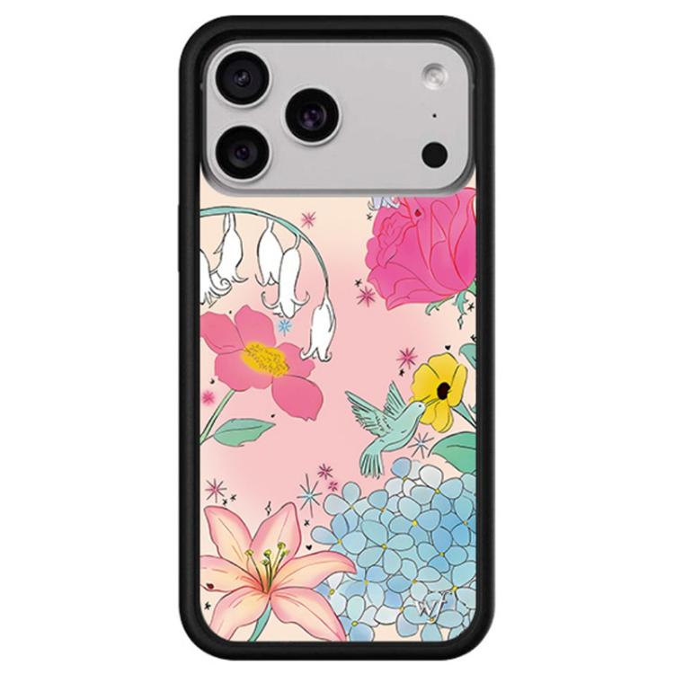 For iPhone 17 Pro WildFlow Floral Series Pattern Phone Case(Blue Bell Dream)
