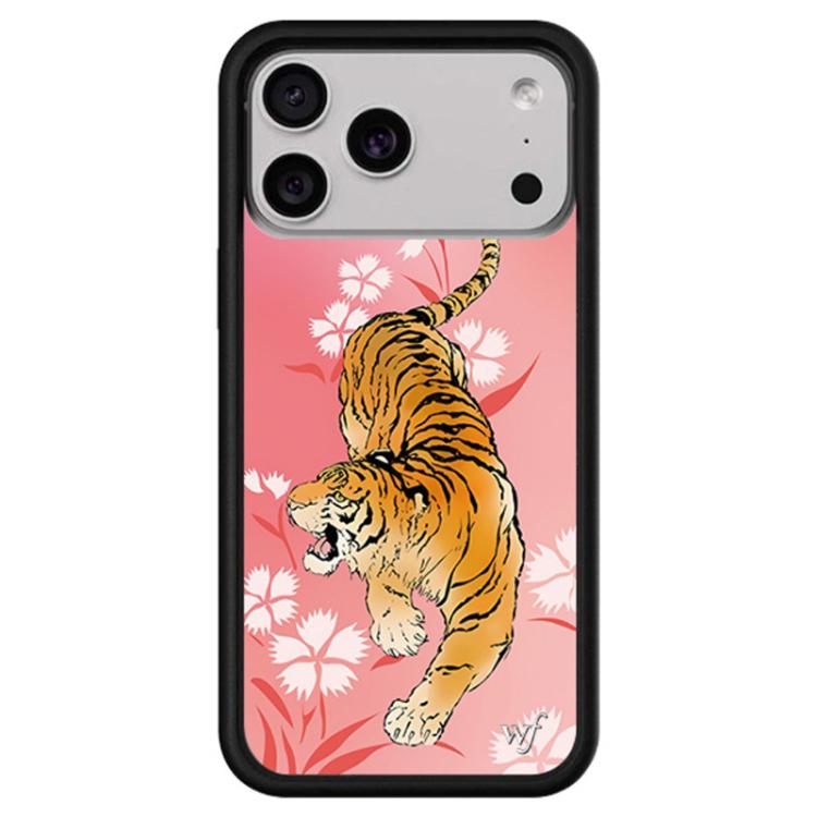 For iPhone 17 Pro WildFlow Party Series Pattern Phone Case(Tiger Flowers)