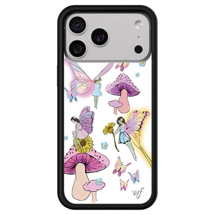 For iPhone 17 Pro WildFlow Red Star Series Pattern Phone Case(Butterfly Girls)