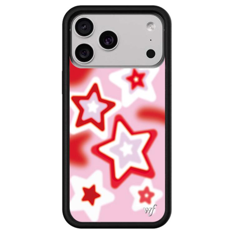 For iPhone 17 Pro WildFlow Red Star Series Pattern Phone Case(Red Dream Star)