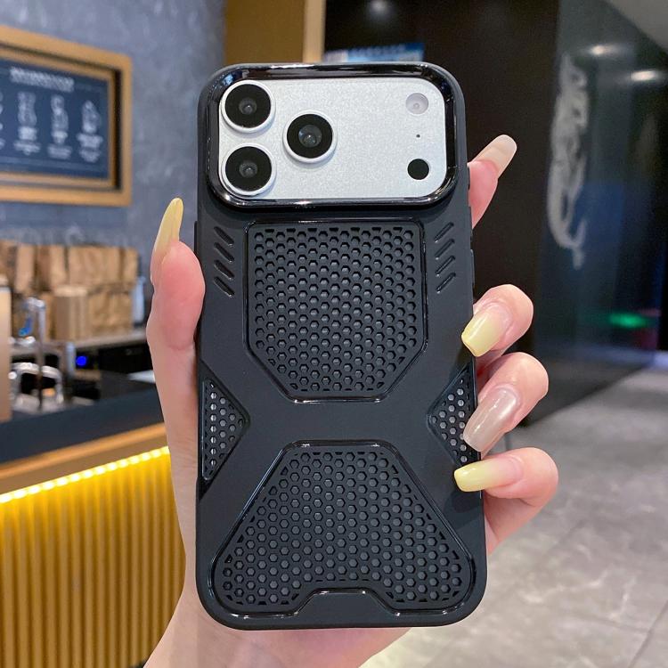 For iPhone 17 Pro X Armor Heat Dissipation TPU Phone Case(Black)