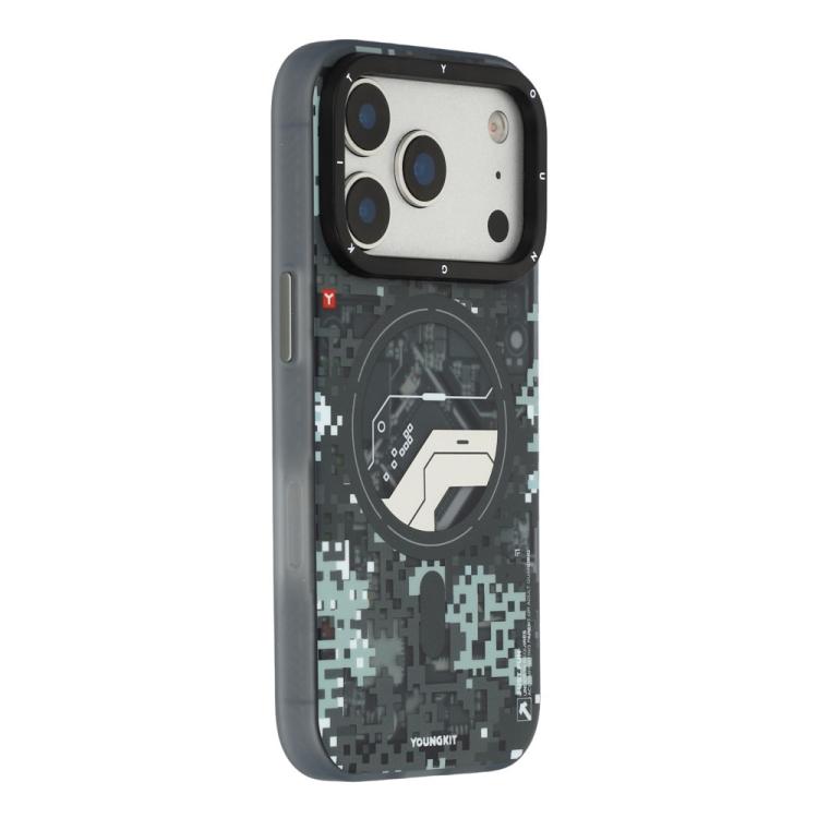 For iPhone 17 Pro YOUNGKIT Camouflage Sack2.0 Series Magnetic TPU PC Hybrid Phone Case(Black)
