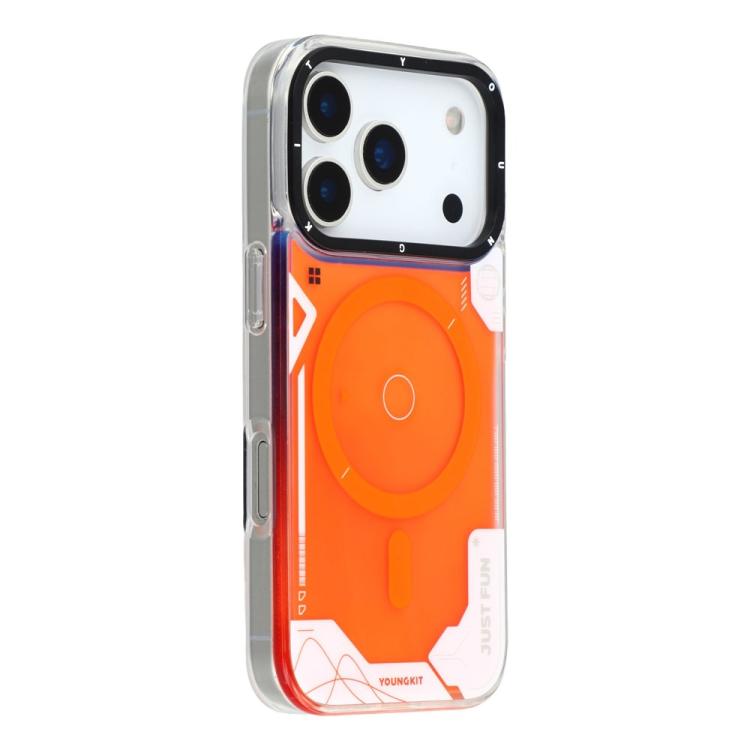 For iPhone 17 Pro YOUNGKIT Galaxy-Rainbow Series Magnetic Phone Case(YHHCCX004 Orange)