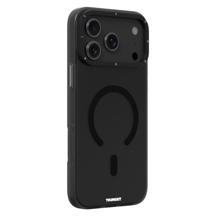For iPhone 17 Pro YOUNGKIT Matte PET TPU Magnetic Phone Case(YSHcx001 Black)