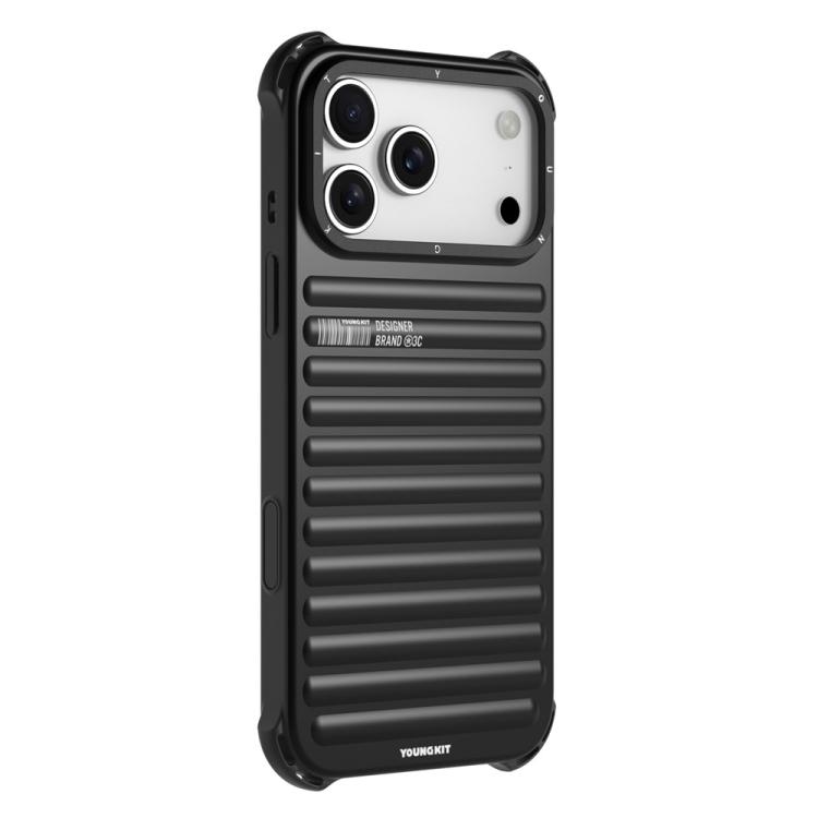For iPhone 17 Pro YOUNGKIT True Color Suitcase Texture IMD TPU Magnetic Phone Case(BSCX006 Black)