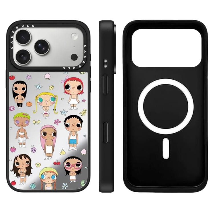 For iPhone 17 Pro YUY Series Pattern Camera Control Button Mirror Magnetic Phone Case(YUY Friends)