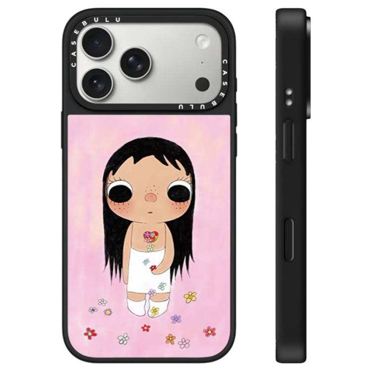 For iPhone 17 Pro YUY Series Pattern Camera Control Button Mirror Phone Case(Flowers YUY)