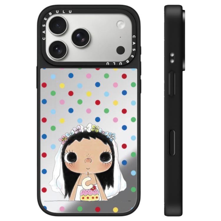 For iPhone 17 Pro YUY Series Pattern Camera Control Button Mirror Phone Case(YUY Dots)