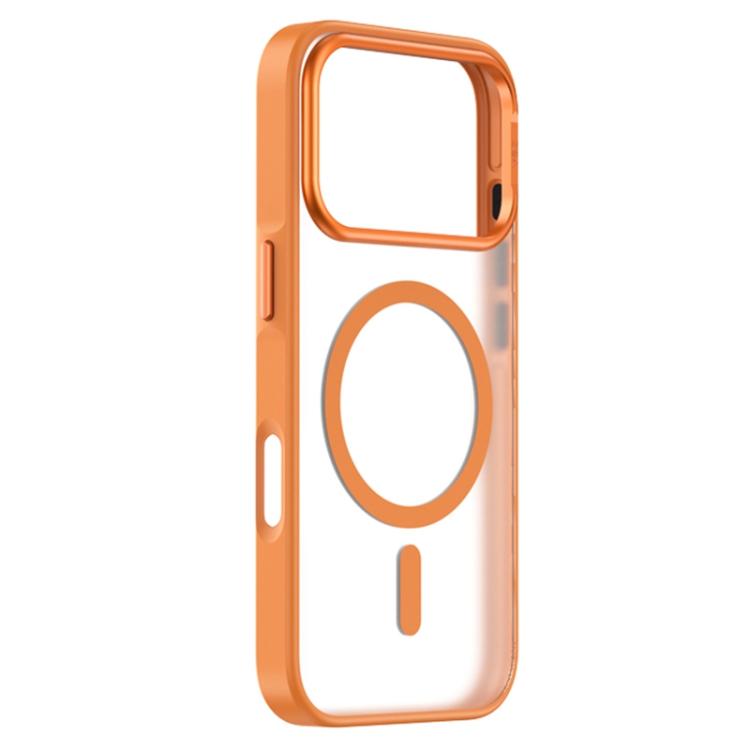 For iPhone 17 Pro ZGA Matte Clear Magsafe PC Hybrid TPU Phone Case(Orange)