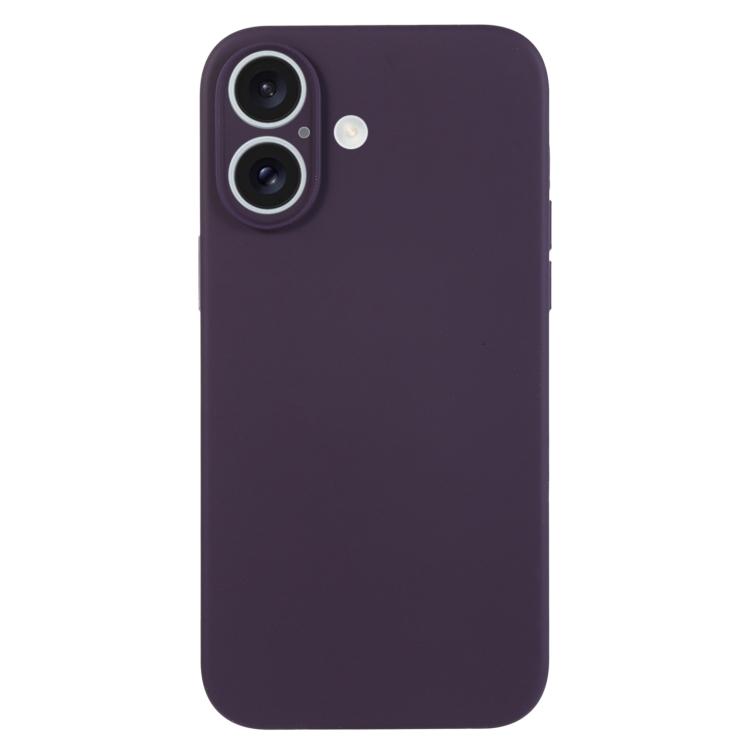For iPhone 17 Pure Color Liquid Silicone Fine Pore Phone Case(Berry Purple)