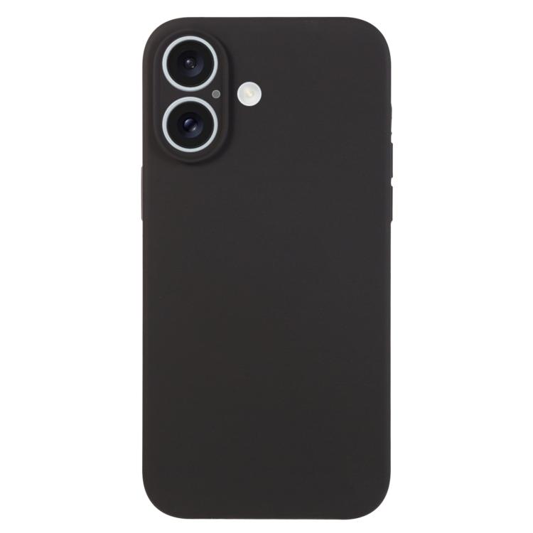 For iPhone 17 Pure Color Liquid Silicone Fine Pore Phone Case(Black)