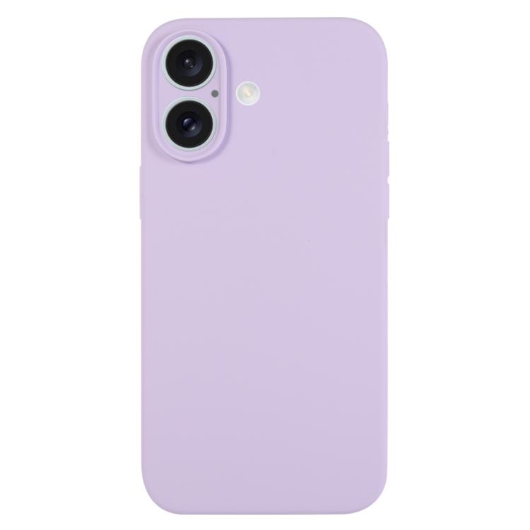 For iPhone 17 Pure Color Liquid Silicone Fine Pore Phone Case(Lilac Purple)