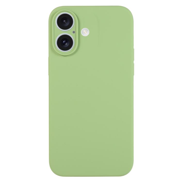 For iPhone 17 Pure Color Liquid Silicone Fine Pore Phone Case(Mint Green)