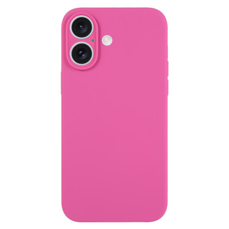 For iPhone 17 Pure Color Liquid Silicone Fine Pore Phone Case(Pitaya)