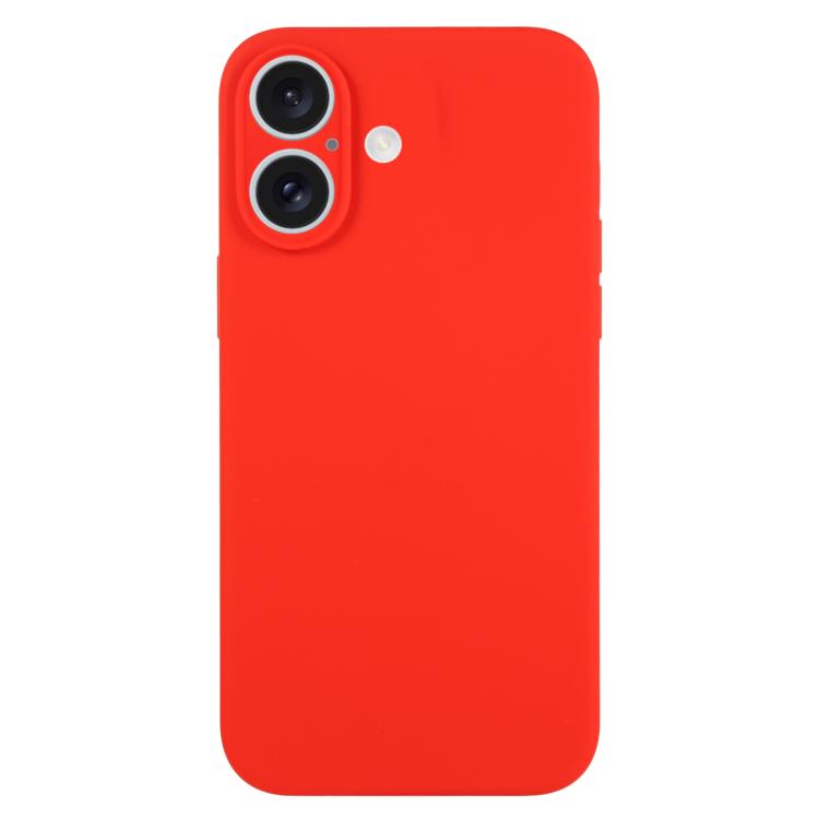 For iPhone 17 Pure Color Liquid Silicone Fine Pore Phone Case(Red)
