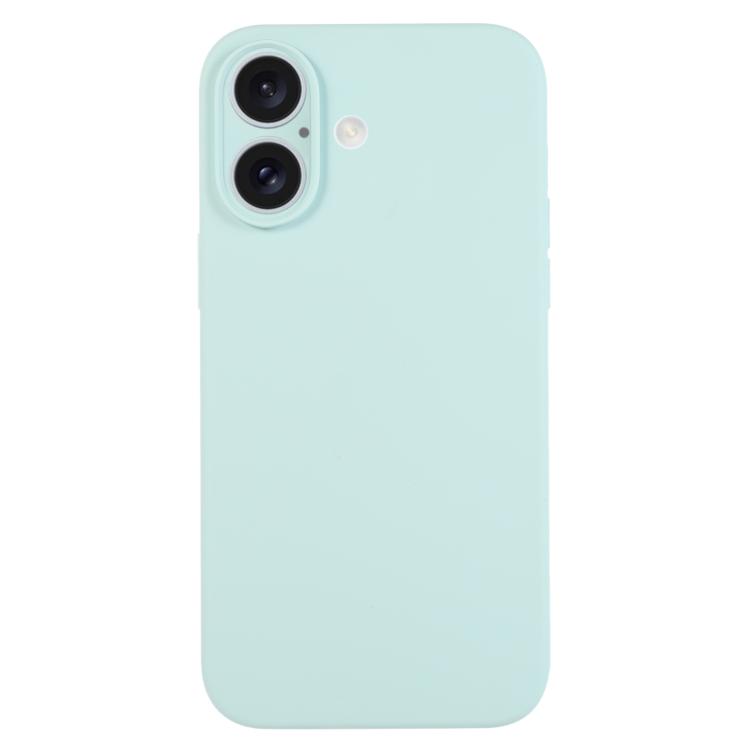 For iPhone 17 Pure Color Liquid Silicone Fine Pore Phone Case(Turquoise)