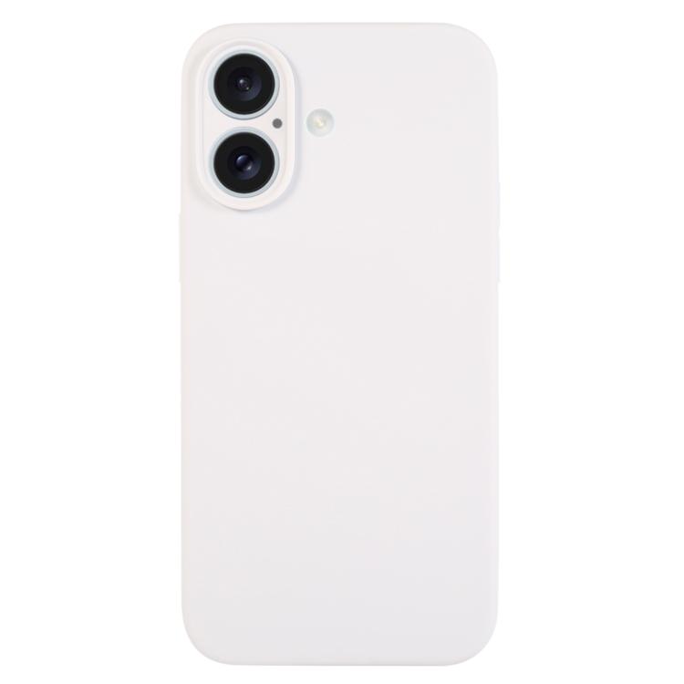 For iPhone 17 Pure Color Liquid Silicone Fine Pore Phone Case(White)