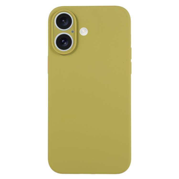 For iPhone 17 Pure Color Liquid Silicone Fine Pore Phone Case(Willow Green)