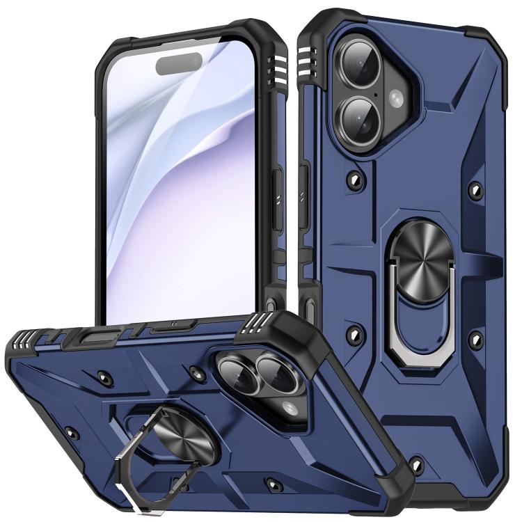 For iPhone 17 Ring Holder Phone Case(Blue)