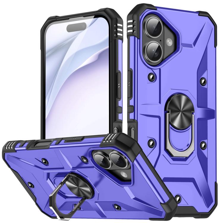 For iPhone 17 Ring Holder Phone Case(Purple)