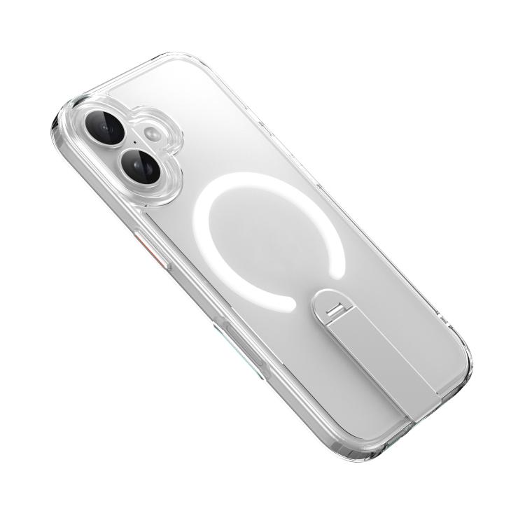 For iPhone 17 Rotating Bar Holder Magnetic MagSafe Phone Case(Transparent)