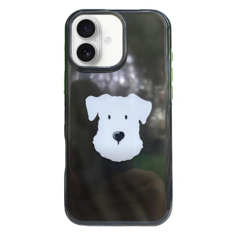 For iPhone 17 Rounded Edge IMD Pattern TPU Phone Case(Cute Dog)