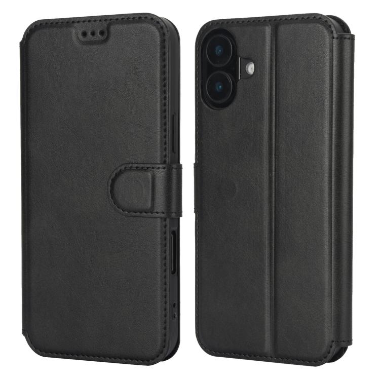 For iPhone 17 Shockproof PU + TPU Leather Phone Case(Black)