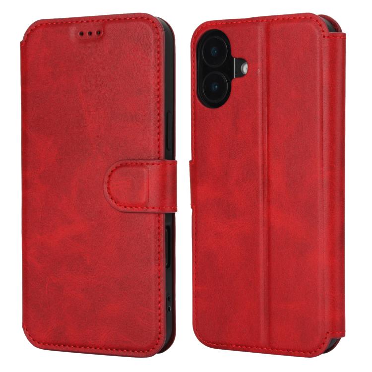 For iPhone 17 Shockproof PU + TPU Leather Phone Case(Red)