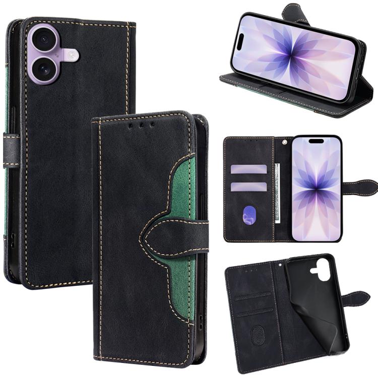 For iPhone 17 Skin Feel Magnetic Buckle Leather Phone Case(Black)