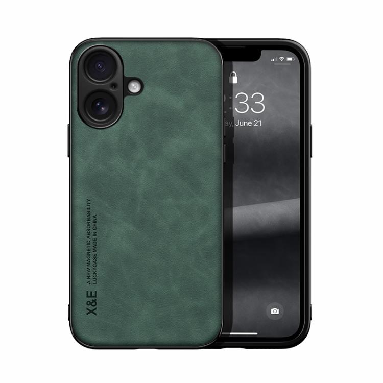 For iPhone 17 Skin Feel Magnetic Leather Back Phone Case(Green)