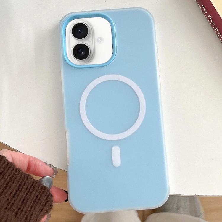 For iPhone 17 Skin Feel MagSafe Magnetic PC Hybrid TPU Phone Case(Blue)