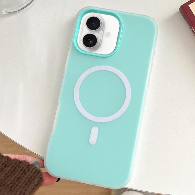 For iPhone 17 Skin Feel MagSafe Magnetic PC Hybrid TPU Phone Case(Mint Green)