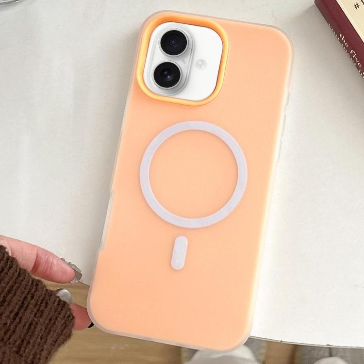 For iPhone 17 Skin Feel MagSafe Magnetic PC Hybrid TPU Phone Case(Orange)