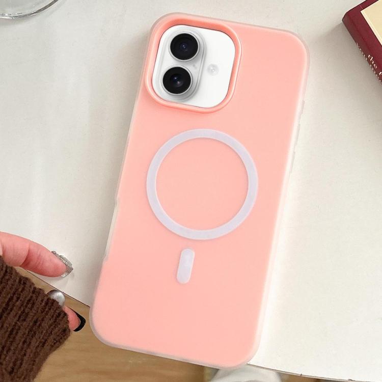 For iPhone 17 Skin Feel MagSafe Magnetic PC Hybrid TPU Phone Case(Pink)