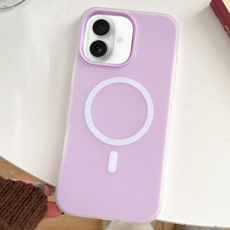 For iPhone 17 Skin Feel MagSafe Magnetic PC Hybrid TPU Phone Case(Purple)