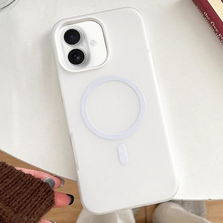 For iPhone 17 Skin Feel MagSafe Magnetic PC Hybrid TPU Phone Case(White)