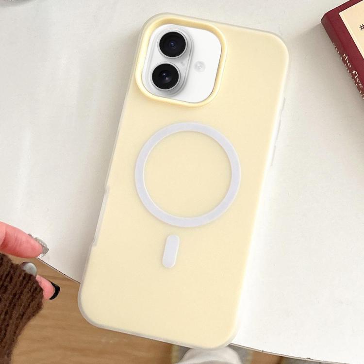 For iPhone 17 Skin Feel MagSafe Magnetic PC Hybrid TPU Phone Case(Yellow)
