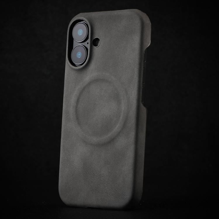 For iPhone 17 Skin Feel Sheepskin MagSafe Magnetic Phone Case(Grey)