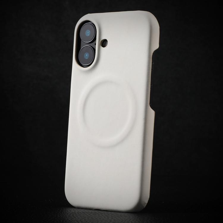 For iPhone 17 Skin Feel Sheepskin MagSafe Magnetic Phone Case(White)