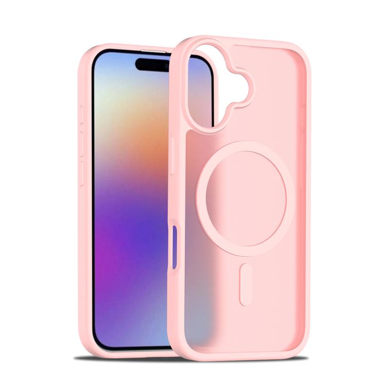 For iPhone 17 Skin Feel TPU Hybrid PC MagSafe Phone Case(Pink)