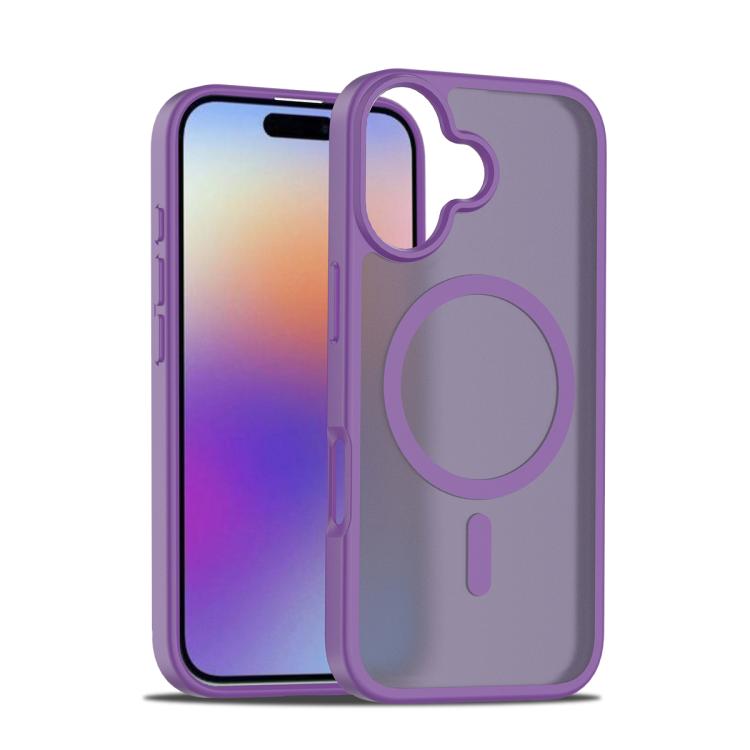 For iPhone 17 Skin Feel TPU Hybrid PC MagSafe Phone Case(Purple)